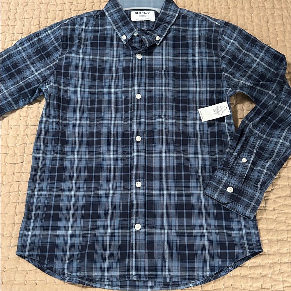 OLD NAVY NWT Youth Plaid Button-up Shirt